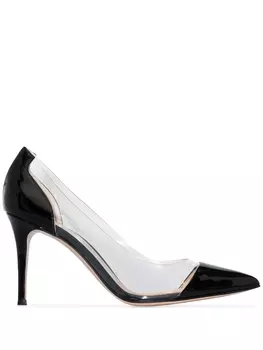 Gianvito Rossi лакированные туфли-лодочки Plexi 105, черный