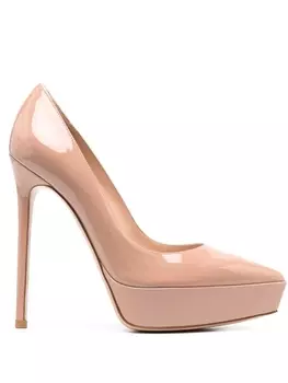 Gianvito Rossi лакированные туфли на платформе, розовый