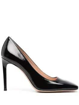 Gianvito Rossi лакированные туфли с квадратным носком, черный