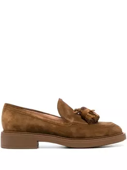 Gianvito Rossi лоферы с кисточками, коричневый