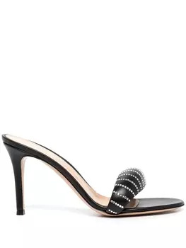 Gianvito Rossi мюли Bijoux 90 с кристаллами, черный