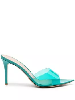 Gianvito Rossi мюли Ellie 85 с прозрачным ремешком, синий