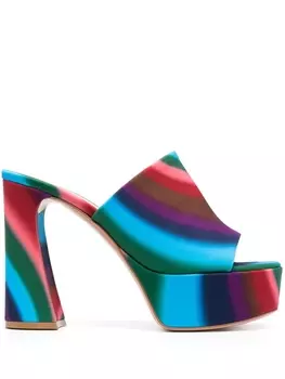 Gianvito Rossi мюли Holly 115 на платформе, синий
