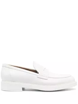 Gianvito Rossi пенни-лоферы с закругленным носком, белый