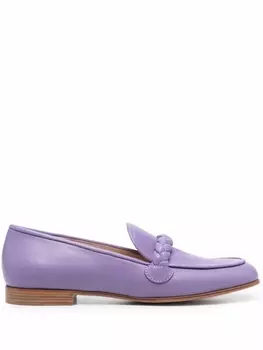 Gianvito Rossi плетеные лоферы Belem, фиолетовый
