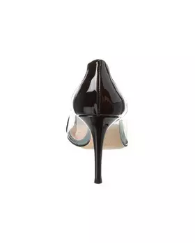 Gianvito Rossi Plexi 85 Лакированные и виниловые туфли, черный