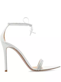Gianvito Rossi сандалии 115 мм, украшенные кристаллами, белый