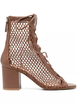 Gianvito Rossi сетчатые босоножки, коричневый