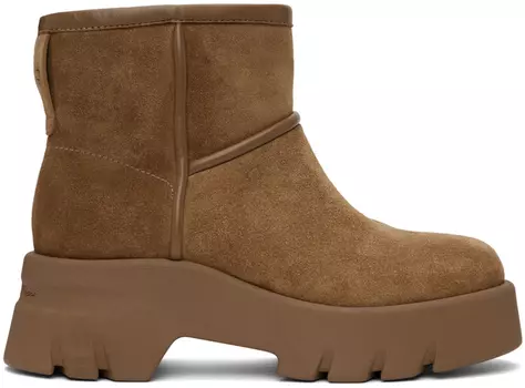 Gianvito Rossi Светло-коричневые ботильоны из овчины