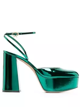 Gianvito Rossi туфли Dua 70 на платформе, зеленый
