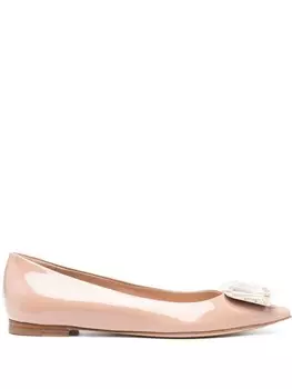 Gianvito Rossi туфли Jaipur 15 с кристаллами, нейтральный цвет