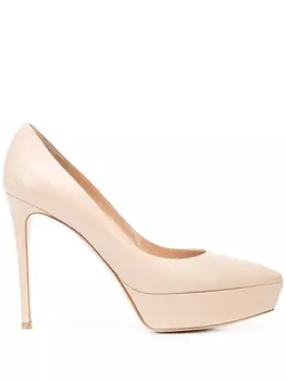 Gianvito Rossi туфли-лодочки Dasha на платформе, нейтральный цвет