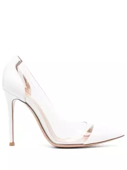 Gianvito Rossi туфли-лодочки Plexi 105, белый