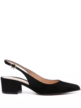 Gianvito Rossi туфли Ribbon 50 с ремешком на пятке, черный