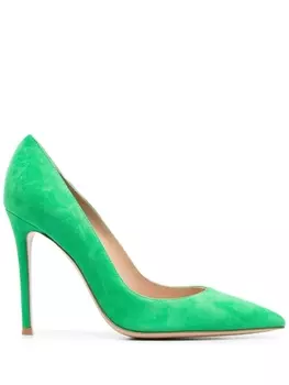 Gianvito Rossi туфли с заостренным носком, зеленый