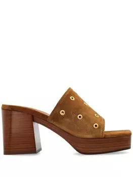 Gianvito Rossi замшевые мюли, коричневый