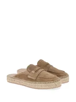 Gianvito Rossi замшевые пенни-мюли, нейтральный цвет