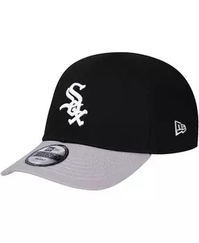 Гибкая кепка Black Chicago White Sox Team Color My First 9Twenty для новорожденных New Era, черный