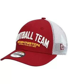 Гибкая кепка титул футбольной команды Вашингтона 9Forty Snapback New Era, бордовый/белый