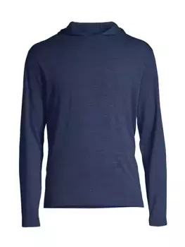 Гибкая рубашка с капюшоном Crown Crafted Excursionist Peter Millar, цвет vintage indigo