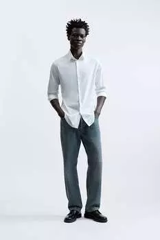Гибкая рубашка Zara, белый