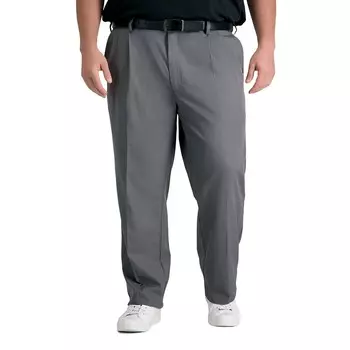 Гибкие брюки классического кроя со складками Big & Tall Haggar Cool Right, цвет Heather Gray