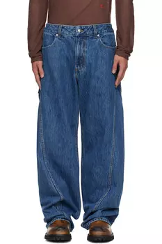 Гибкие джинсы Eckhaus Latta, индиго