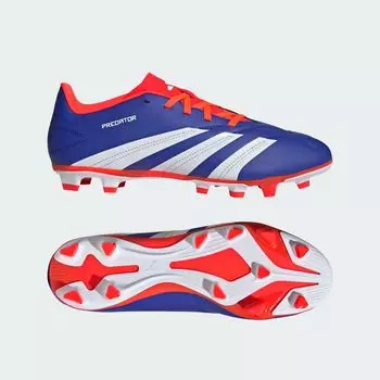 Гибкие футбольные бутсы Predator Club Adidas, цвет Lucid Blue/Cloud White/Solar Red