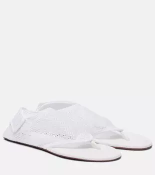 Гибкие сандалии-танга с сетчатой структурой Alaa, Blanc Optique