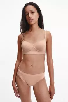 Гибкие трусики бикини с цветной проклейкой Calvin Klein, бежевый