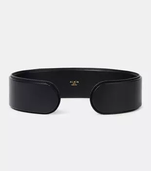 Гибкий кожаный ремень Flex Straight Alaa, нуар
