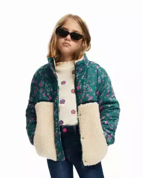 Гибридная дубленка для девочки Desigual, цвет Crudo
