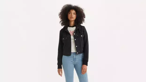Гибридная куртка дальнобойщика Levi's, цвет Mind Bending - Medium Wash