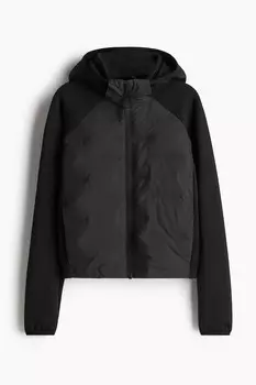 Гибридная куртка из термомува H&M, черный