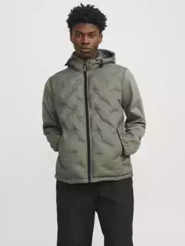 Гибридная куртка Jack & Jones "JCOHEAT HYBRID JACKET NOOS", с капюшоном, зеленый