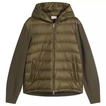 Гибридная куртка с капюшоном на молнии Moncler, зеленый