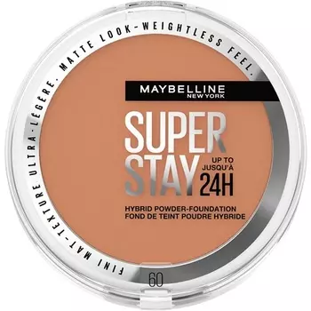 Гибридная пудра Maybelline SuperStay 24H, 60 оттенков, от среднего до полного покрытия, 9 г Maybelline New York