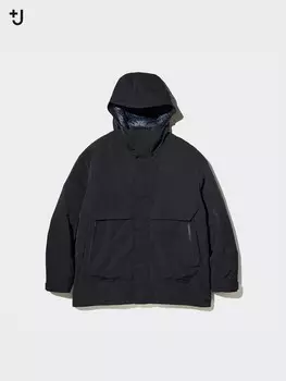 Гибридная пуховая парка оверсайз Uniqlo, 09 черный