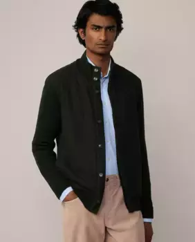 Гибридная стеганая мужская куртка Hackett, темно-зеленый