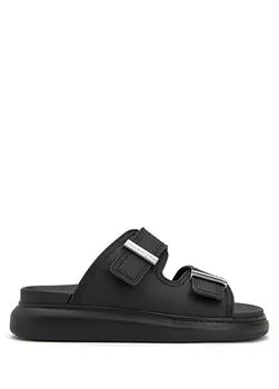 Гибридные черные женские тапочки Alexander McQueen