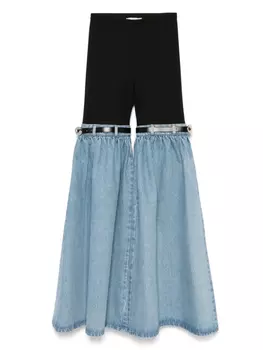 Гибридные джинсовые брюки Coperni, черный