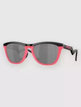 Гибридные матовые черные/неоновые розовые солнцезащитные очки Frogskins Oakley, черный