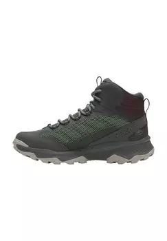 Гибридные походные туфли Speed Strike Mid GTX, водонепроницаемые, подошва, женские MERRELL, цвет Pine Green