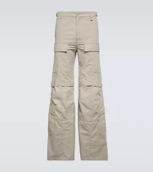 Гибридные расклешенные брюки-карго из хлопка Balenciaga, бежевый