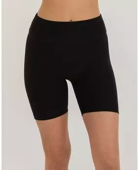 Гибридные женские байкерские шорты из флиса с высокой талией, 6 дюймов Rebody Active
