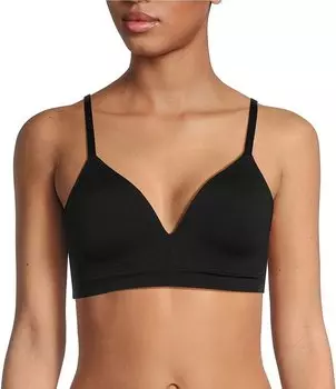 Гибридный бесшовный бюстгальтер-футболка с принтом Modern Movement, черный