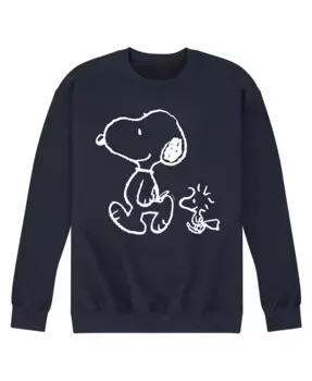 Гибридный флисовый свитшот Hybrid Apparel Snoopy Woodstock Walk для мужчин AIRWAVES, синий