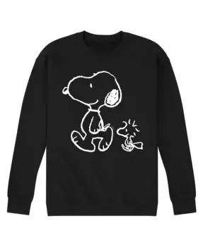 Гибридный флисовый свитшот Hybrid Apparel Snoopy Woodstock Walk для мужчин AIRWAVES, черный