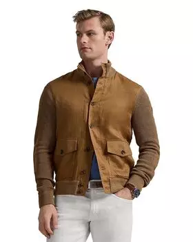 Гибридный кардиган из льна Polo Ralph Lauren, коричневый