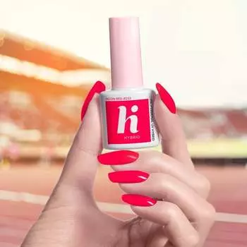 Гибридный лак 233 Neon Red, 5 мл Hi Hybrid